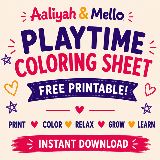 Aaliyah & Mello Playtime Coloring Sheet | FREE Printable