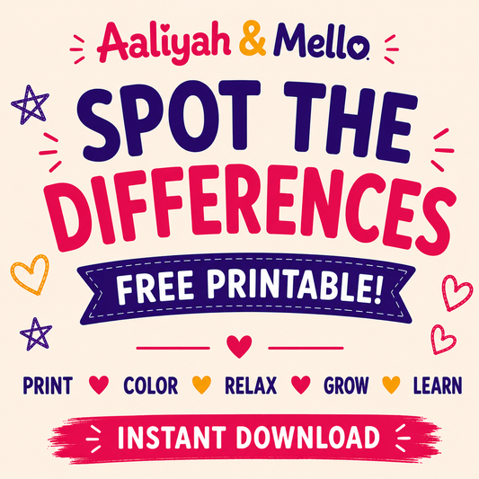 Aaliyah & Mello Spot the Differences | FREE Printable Activity